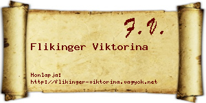 Flikinger Viktorina névjegykártya